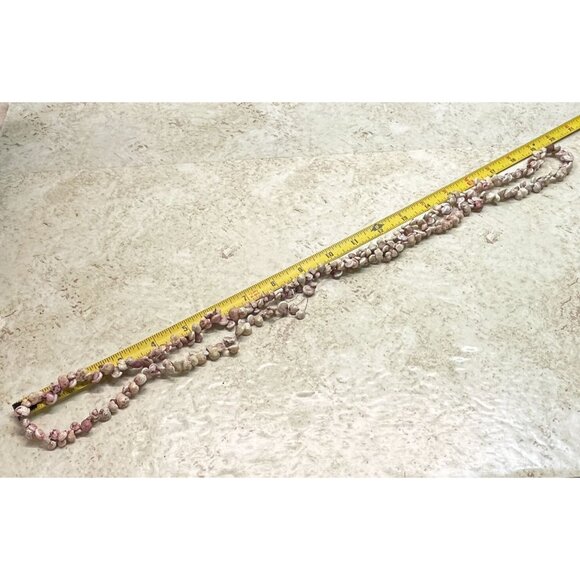 Natural Shell Long Beaded Necklace Sea Snail Beach Island Tiki Mermaid Costume - Picture 5 of 8